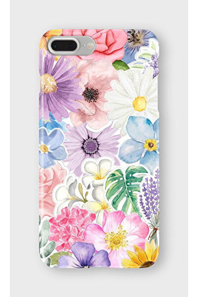 lelia حافظة هاتف شفافة مطبوعة متوافقة مع آيفون 7 بلس |   مجموعة فلورالوكس بوت...