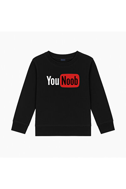 BLITZIST Younoob Humorous Design Printed Unlined 3 Thread Oversize Crew Neck ...