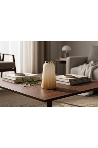 Bosso Model 2030 Dekoratif Cam Vazo 17X31 cm Modern Tasarım
