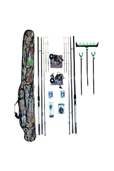 eastshark Set 2 lansete Feeder Expert, Carbon, 3,90 m, 180 g,2 Mulinete 6000,...