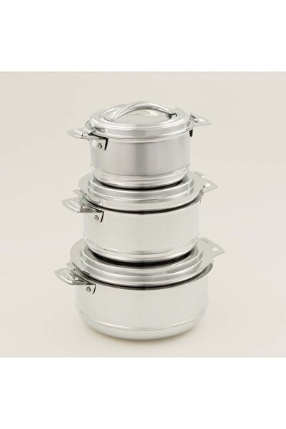 Generic Maxima 3pcs stainless steel hot potset