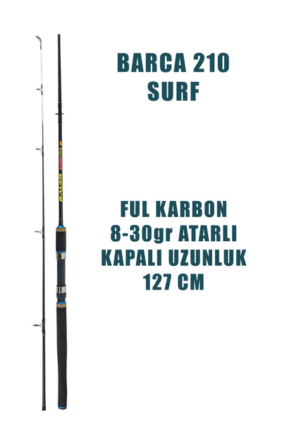 summitsport 2 Adet Barca 210cm Spin Olta Kamışı 8-30gr Atarlı Karbonfiber Olta Kamışı