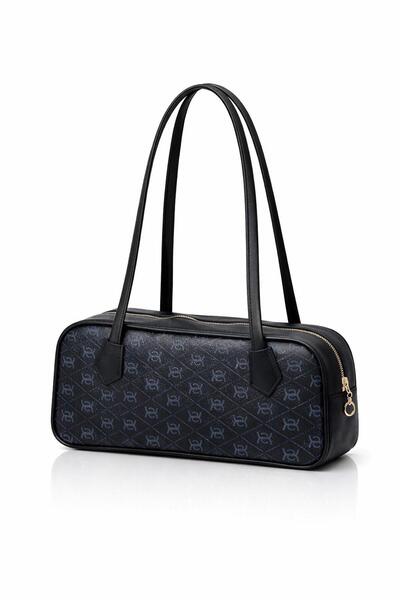 AVCA Women's Black Vintage Baguette Hand Shoulder Bag