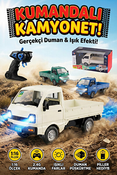 craftivio 1:16 Uzaktan Kumandalı Işıklı ve Duman Püskürten Drift Kamyoneti - ...