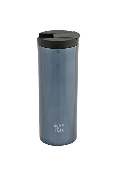 Hometime Cylinder Thermos Cup 400 ml Glossy Navy Blue
