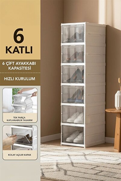 Bayev Organizator multifuncțional cu 6 niveluri, alb 3009, suport pentru pant...