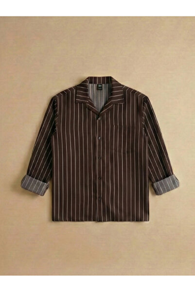 kastrioti Old Money Çizgi Desenli Krep Kumaştan Gömlek