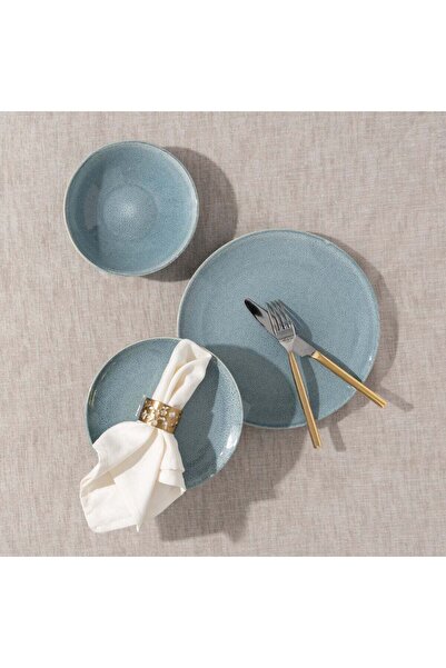 Generic La Mesa Glaze Blue White Porcelain 18 Pcs Dinner Set