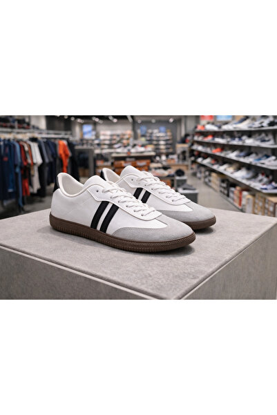 MOON CLOUD Unisex White Black Striped Sneaker School-Daily-Jogging-Walking Sh...