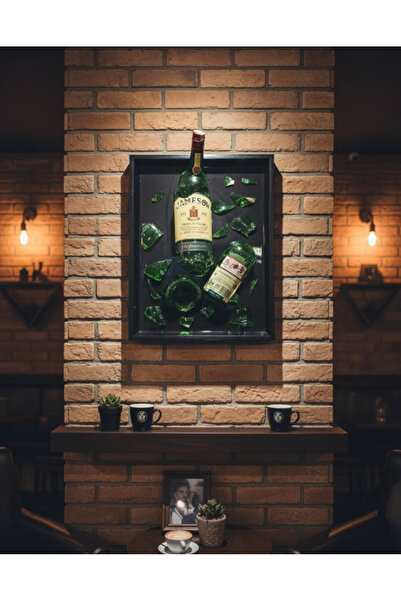 BKCUSTOMMADE KIRIK ŞİŞE SANATI - EL YAPIMI EPOKSİ KIRIK ŞİSE TABLOSU