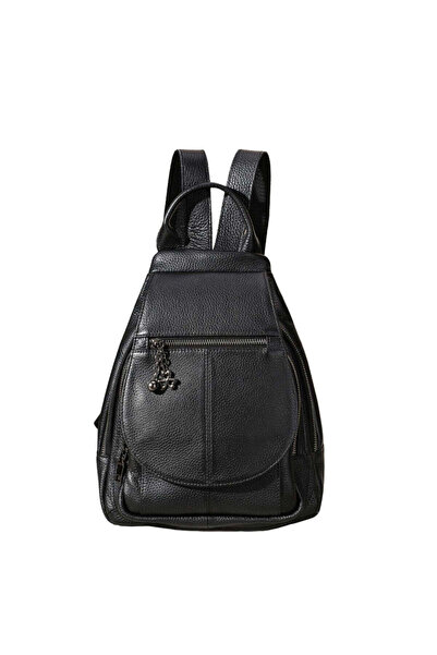 Busy Lady&Gentleman Women's genuine leather backpack, Clara, black