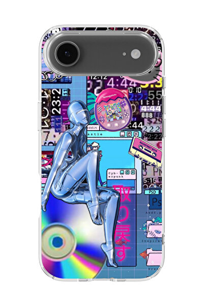 lelia غطاء هاتف شفاف مطبوع متوافق مع آيفون 17 إير |   المجموعة: نيون دريم ديس...