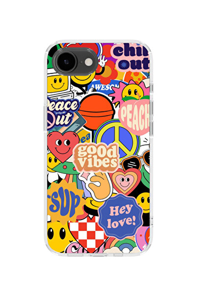 lelia غطاء هاتف شفاف مطبوع متوافق مع آيفون 16e |   مجموعة كروماتيكا أورا