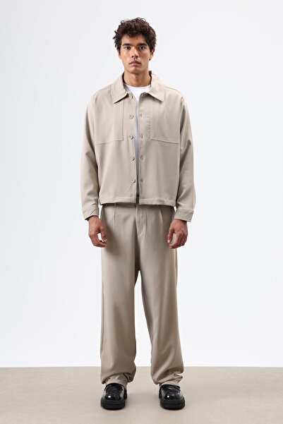 VAMOSCLO Relax Fit Jacket Beige