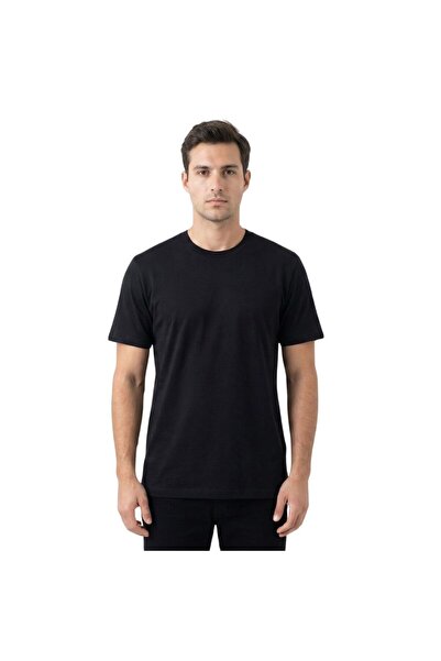 trender Supreme O Yaka Мъжка тениска 2020-1 Черна