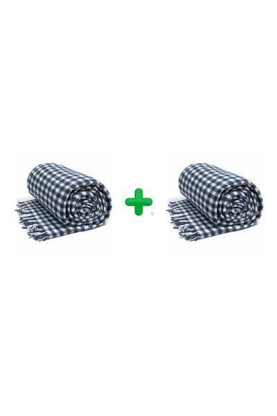 MUK's 2-Piece Cotton Single Scottish Tv Blanket 155 X 220 cm