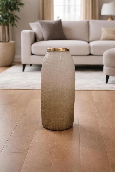 Bosso Model 3407 Dekoratif Cam Vazo 23X52 cm Modern Tasarım