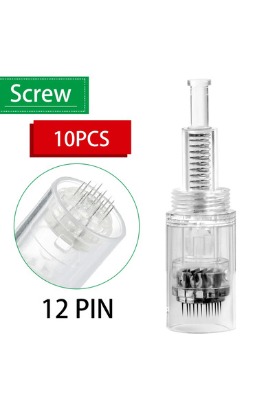 Choice 10 pcs Screw 12pin 10PCS Dr.Imp pen Needle Cartridges Bayonet Screw 9/...