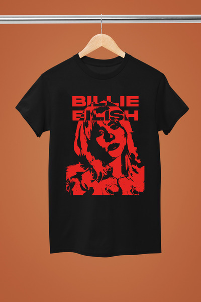 MAGORS BILLIE EILISH BASKILI PAMUKLU KISA KOLLU REGULAR KALIP GENÇ VE ÇOCUK T...