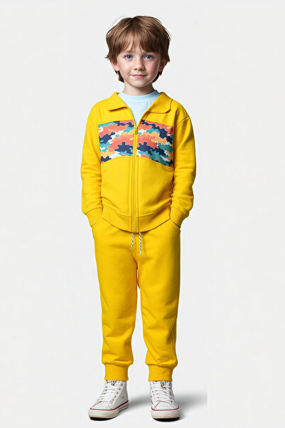 Mavipink Erkek Çocuk Pamuklu Eşofman Takımı