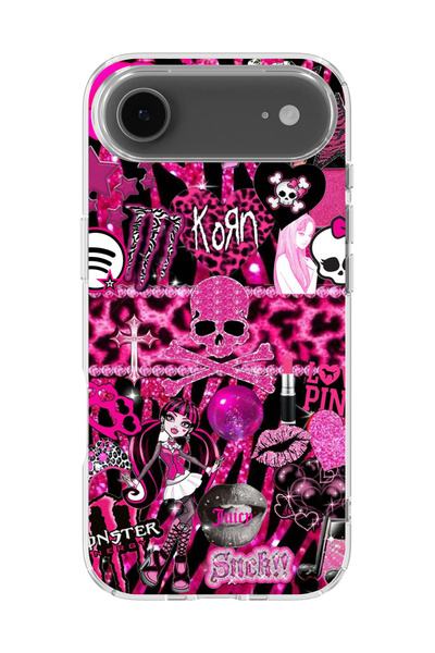 lelia غطاء هاتف شفاف مطبوع متوافق مع آيفون 17 إير |   مجموعة كروماتيكا أورا