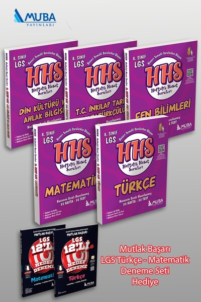 Muba Yayınları 8.Sınıf Türkçe - Matematik - Fen - İnkılap Haftalık Hasat Soru...
