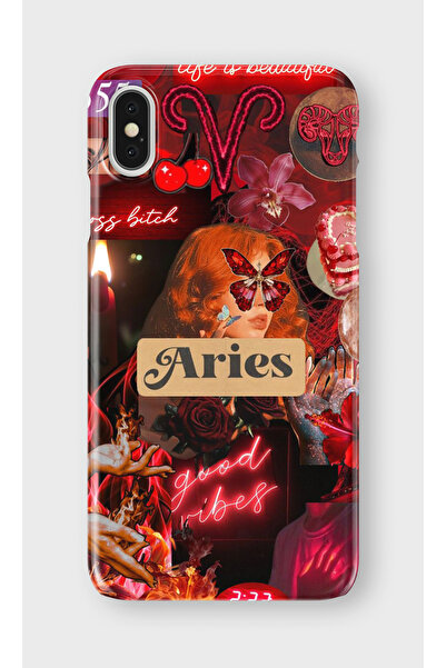 lelia حافظة هاتف شفافة مطبوعة متوافقة مع iPhone XS Max |   مجموعة: زودياك ميو...