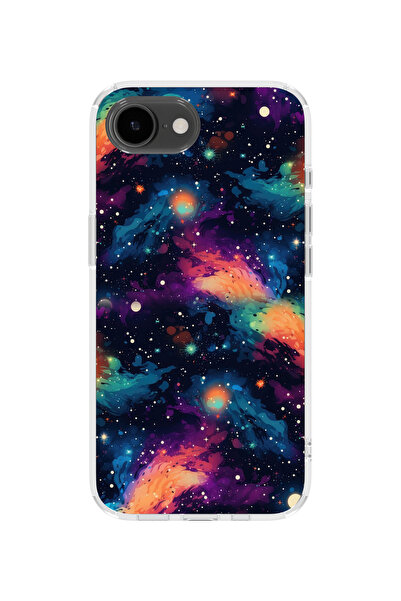 lelia غطاء هاتف شفاف مطبوع متوافق مع آيفون 16e |   مجموعة كوزميك وِسبر سكاي سيت