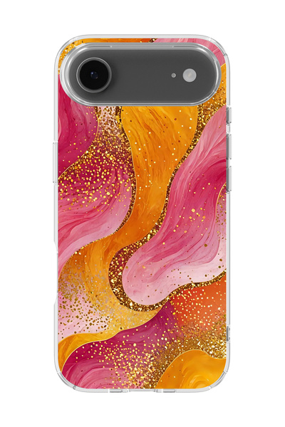 lelia غطاء هاتف شفاف مطبوع متوافق مع آيفون 17 إير |   مجموعة كولور ويف فلوكس