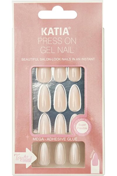 KATYA أظافر جل لوزي لاصقة، سيمون (100 أومبريه)، لامعة