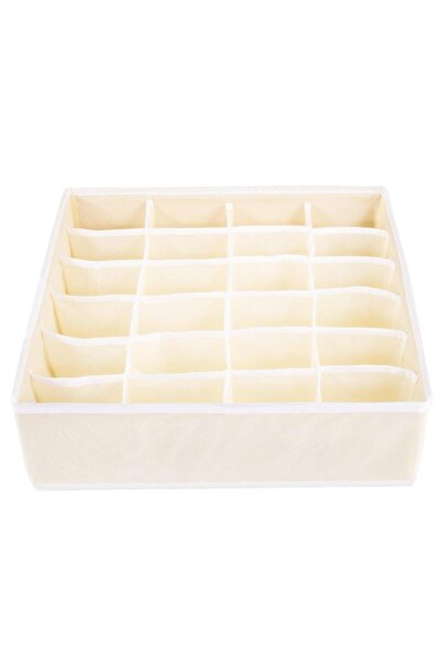 SERSIMO Organizator de sertare pentru șosete, 24 compartimente, bej