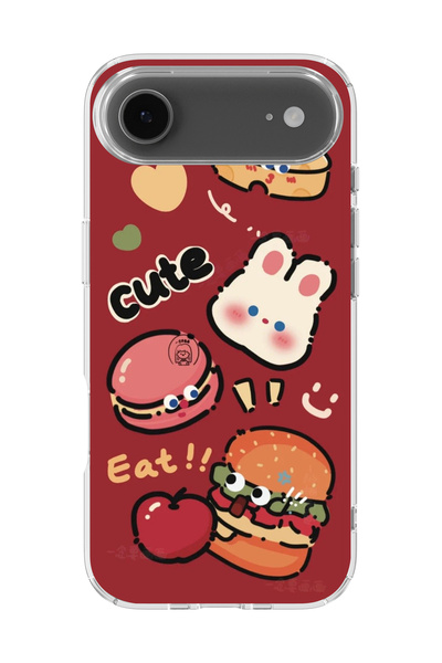 lelia غطاء هاتف شفاف مطبوع متوافق مع آيفون 17 إير |   مجموعة: سناك تون ديلايت