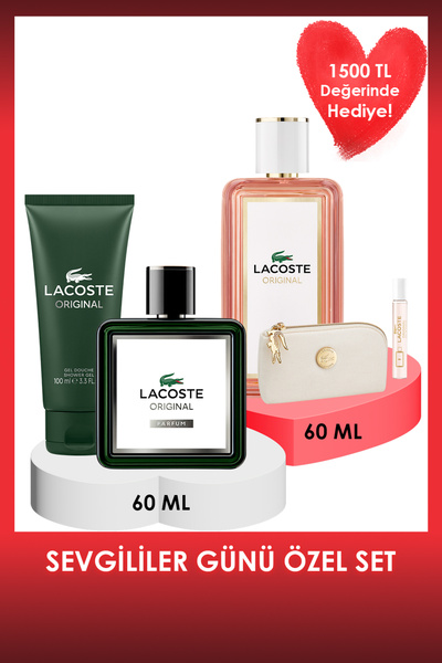 Lacoste Original Femme EDP 60 ml + Original Parfum 60 ml + Cüzdan + 7,5 ml Pa...