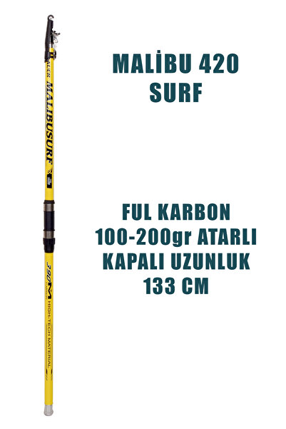 summitsport 2 Adet Malibu Surf Olta Kamışı 420cm 100-200gr Atarlı