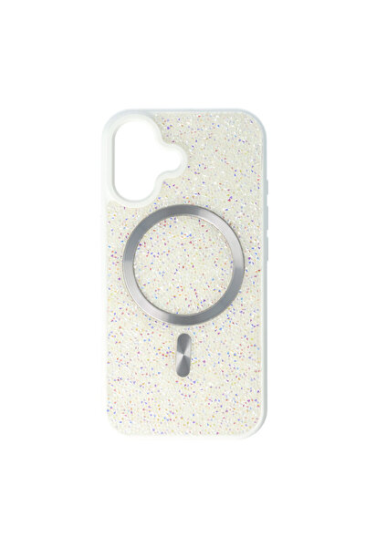 SEP Husa TPU+PC Diamonds Magsafe Apple iPhone 16 Alb