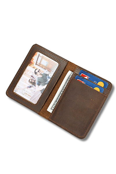 Busy Lady&Gentleman Crazy Horse genuine leather compact wallet, BUSY LDY & GT...