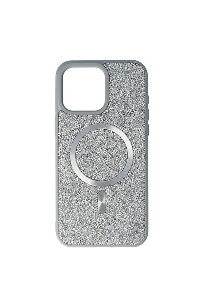 SEP Husa TPU+PC Diamonds Magsafe Apple iPhone 15 Pro Max Argintiu