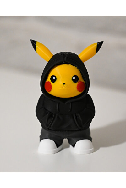 PurpleJam شخصية بيكاتشو الحضرية – تصميم شخصية بقلنسوة باللون الأسود على طراز ...