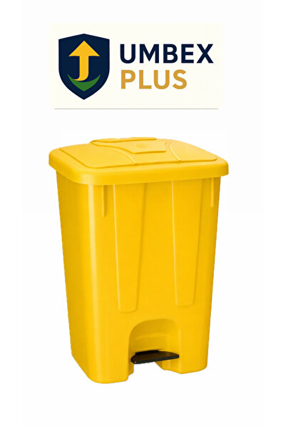 UMBEX PLUS Plastik Pedallı Çöp Konteyneri 85 Litre Çöp Kovası - Isıya Dayanık...