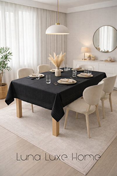 Luna Luxe Home Noa | Jednostavan dizajn Prugasto Colber Stolnjak (160k220cm)