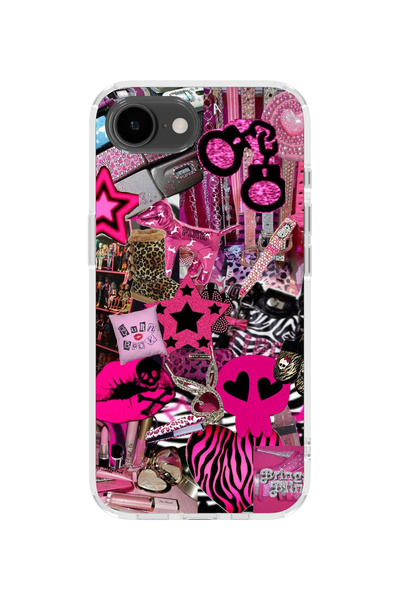 lelia غطاء هاتف شفاف مطبوع متوافق مع آيفون 16e |   مجموعة كروماتيكا أورا