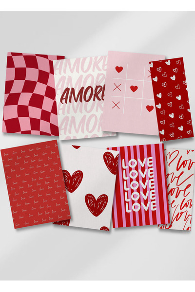 tinystoriestr Valentine's Day Love Scrapbook Sticker Set 18 Large / 6 Small P...