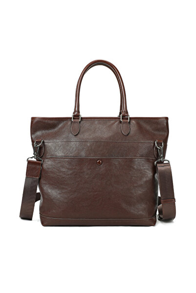 Busy Lady&Gentleman Women's genuine leather bag, 15inch laptop, Criss, brown