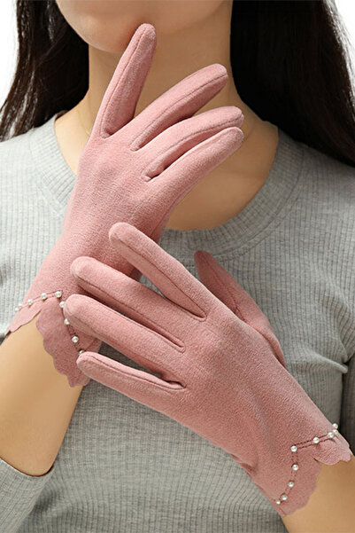 EFAYN.RO Women's gloves, accessorized with beads and delicate edge, universal...