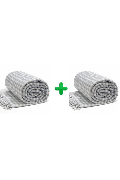 MUK's 2-Piece Cotton Single Scottish Tv Blanket 155 X 220 cm
