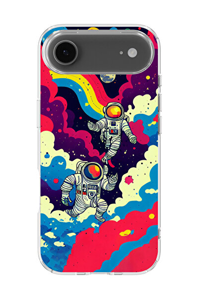 lelia غطاء هاتف شفاف مطبوع متوافق مع آيفون 17 إير |   مجموعة كوزميك وِسبر سكا...