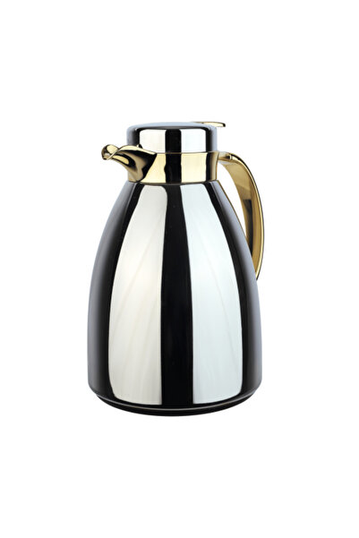 Alsaif Home Al Yamama Thermos – 1 L – Nickel & Gold | Al Saif Home