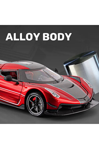 OEM Koenigsegg Jesko Mașină turnată sub presiune 1:24, model Hypercar cu trac...