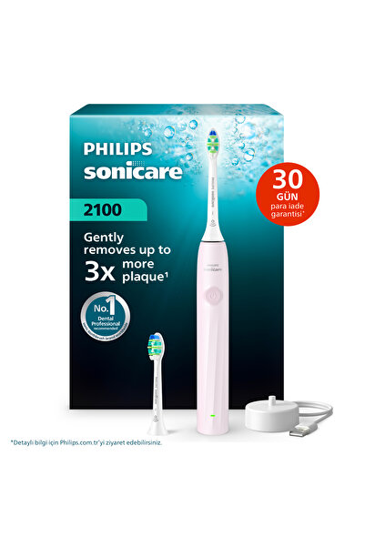 Philips Sonicare 2100 Şarjlı Diş Fırçası Toz Pembe, 14 Gün Şarj, 2 Hız Ayarı,...