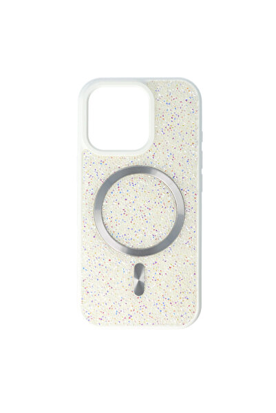 SEP Husa TPU+PC Diamonds Magsafe Apple iPhone 16 Pro Alb